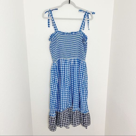 Draper James Taylor Smocked Gingham Midi Dress - Picture 13 of 14